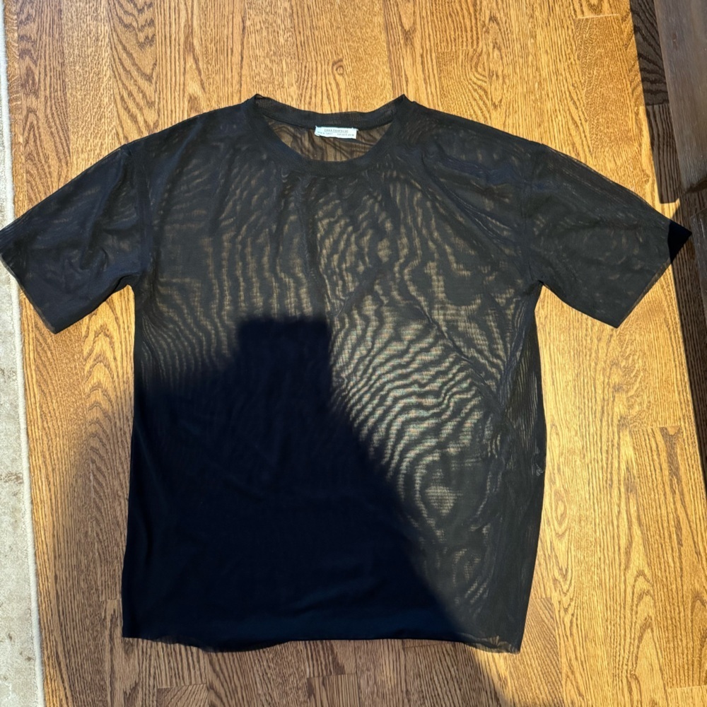 Zara Black whimsigoth  Sheer Short Sleeve Tee women’s small